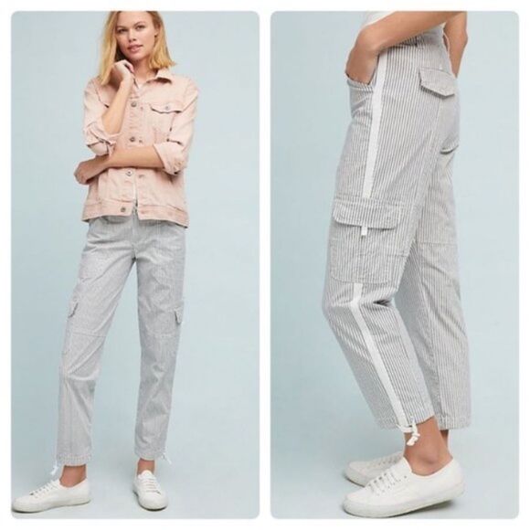 Sanctuary X Anthropologie Striped Utility Pants - Picture 1 of 10